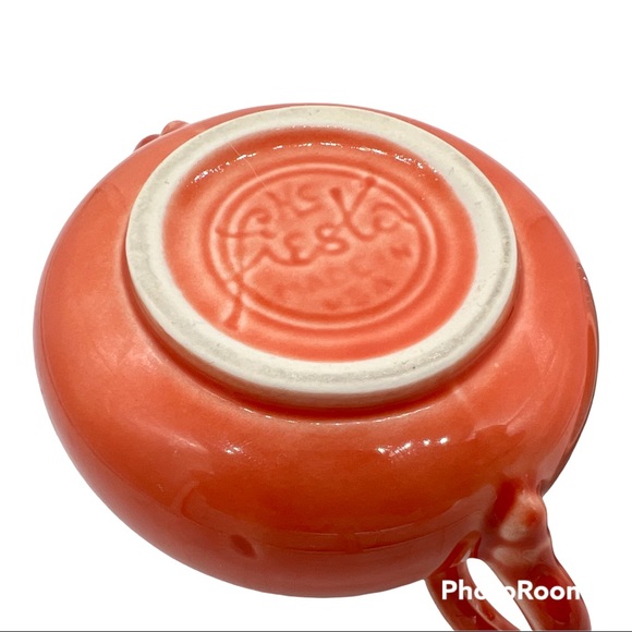 🏖SOLD🏖 FIESTAWARE Double Handle Sugar Bowl Lid Small Poppy Turquoise - Picture 6 of 7